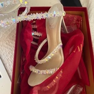 Ivory Satin Renee Caovilla Heels